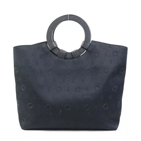 HUNTING WORLD Handbag Black Canvas - Picture 1 of 13